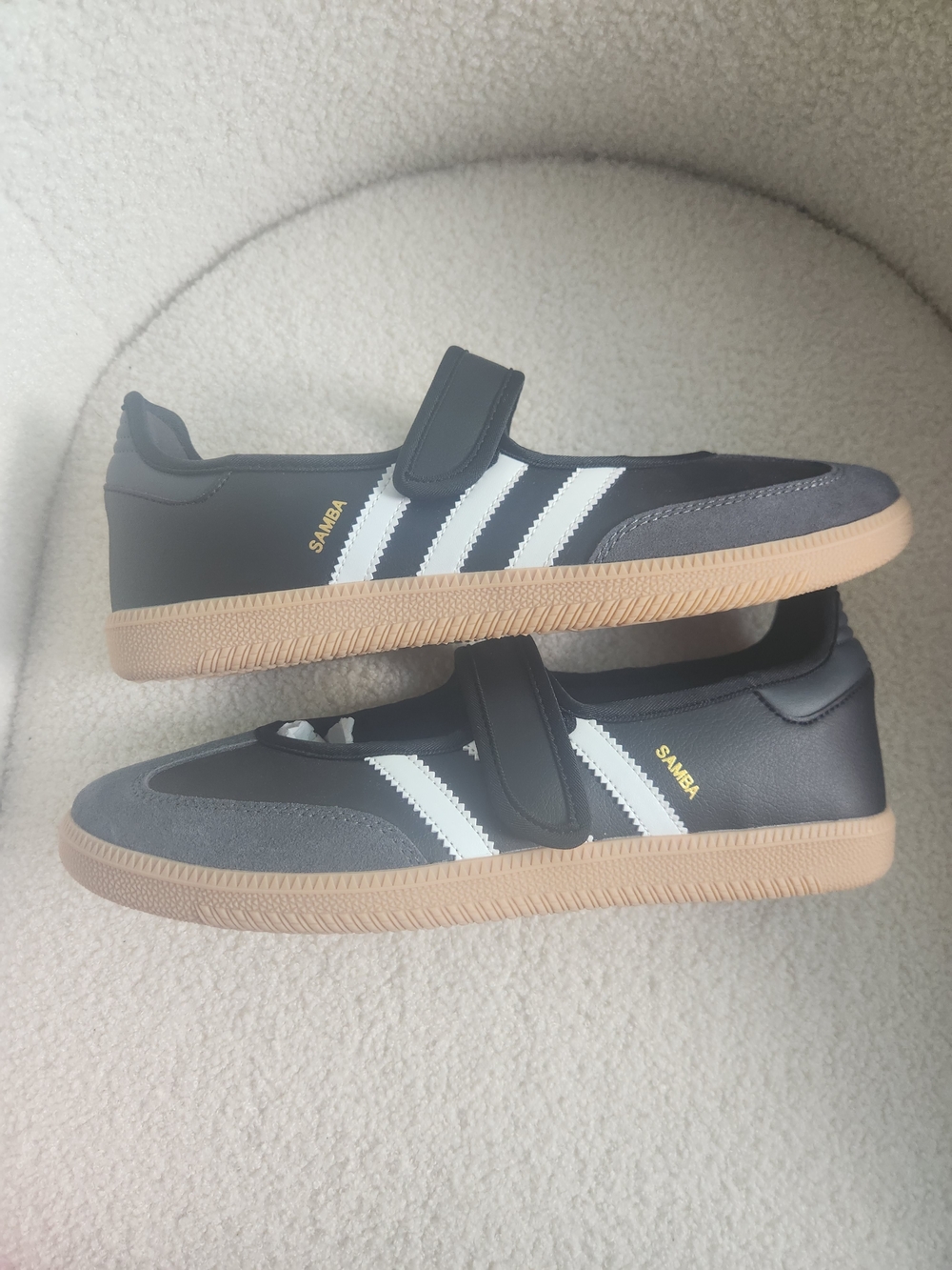 Adidas Samba Jane W Black Leather Sneakers  MARKED SIZE 9 FITS LIKE A 10 - Picture 14 of 16